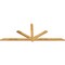 Ekena Millwork Kennewick Rough Sawn Timber Gable Bracket, Western Red Cedar, 108"W x 40"H x 2"D x 4"F, 9/12 Pitch GBW108X40X0204KEN00RWR - alternate 5